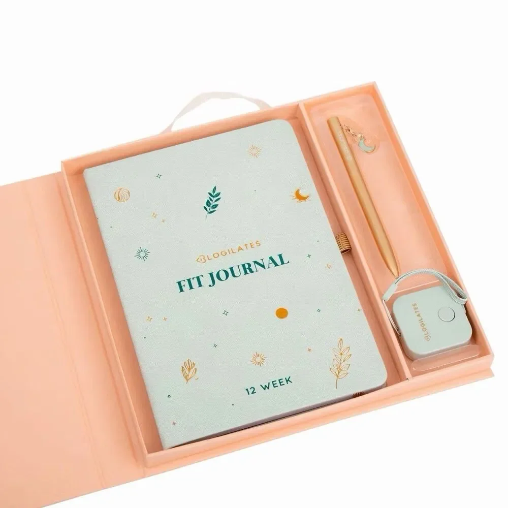 Blogilates 12 Week Fit Journal Hardcover Fitness Planner w/ Elastic Closure New